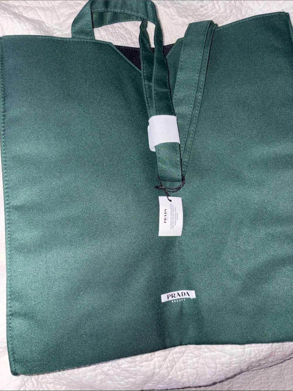 NWT NEVER USED Prada Emerald Green Tote with Top HandlesFULL INCLUSION